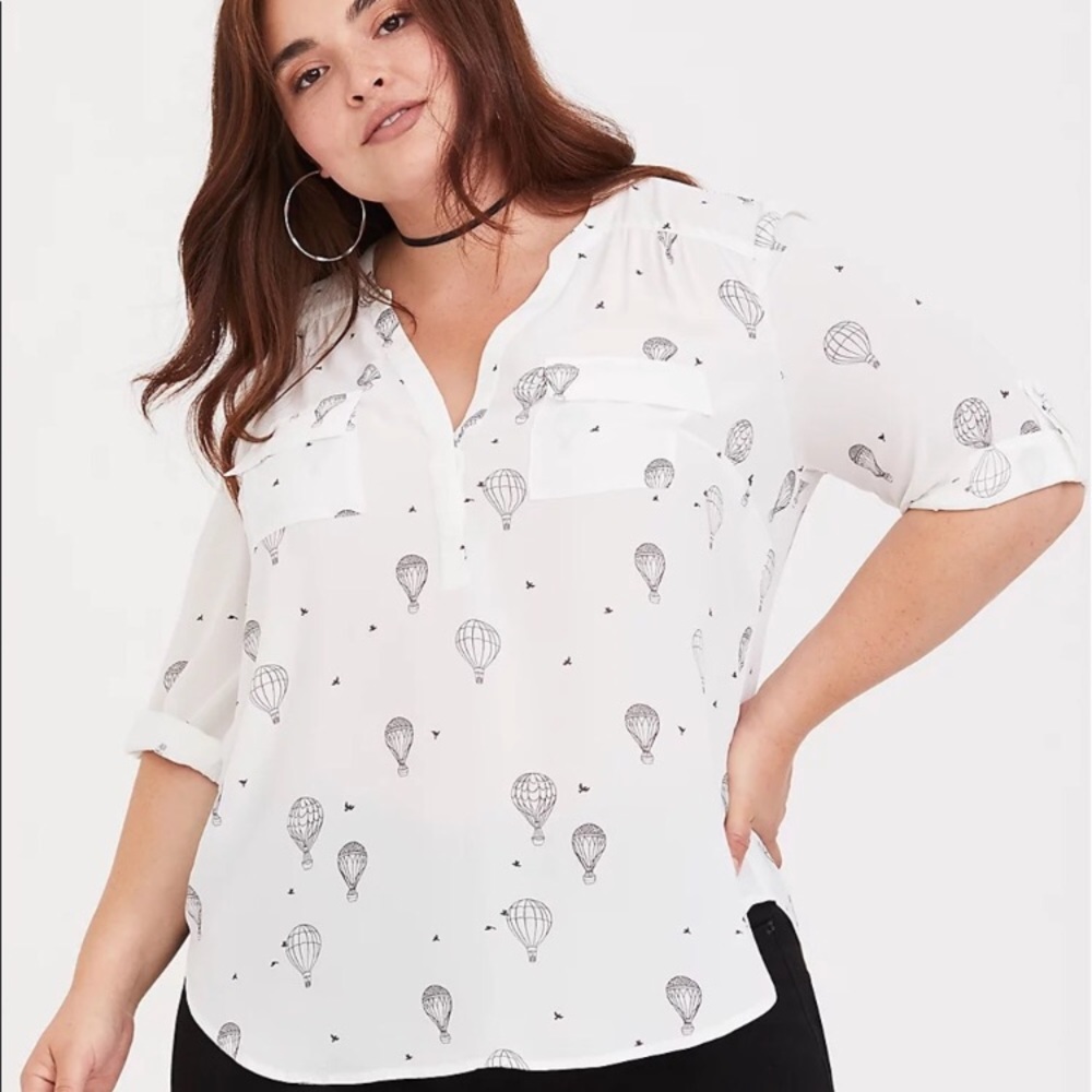 Torrid hot air balloon blouse